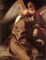 St Francis soutenu par un ange baroque peintre Orazio Gentileschi